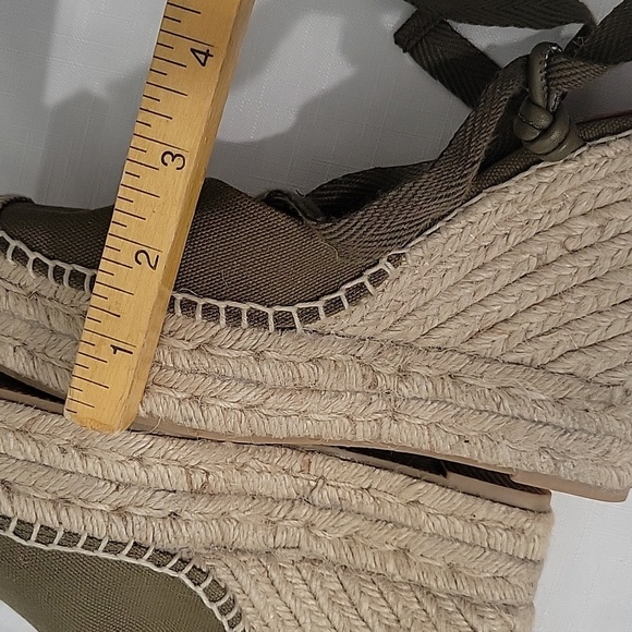 Ralph Lauren Olive Green Espadrille Wedge Sandals Size 7 New - Picture 10 of 11